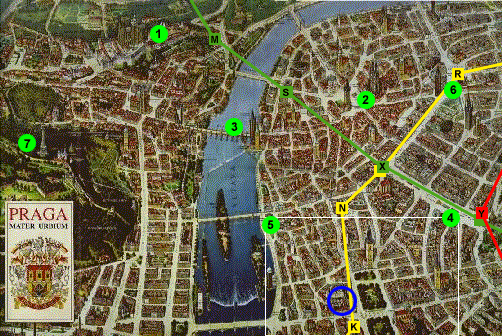 City map of Prague