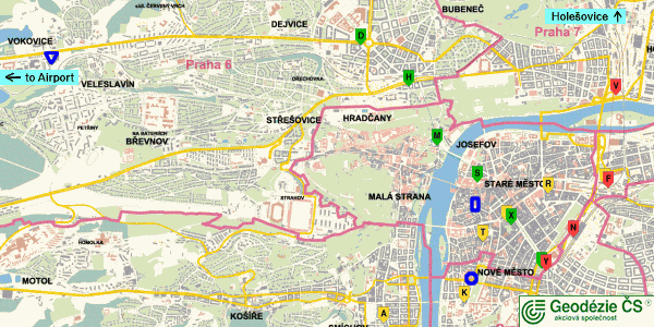City map of Prague